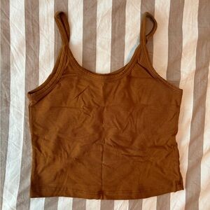 ARQ Crop Tank in Toffee